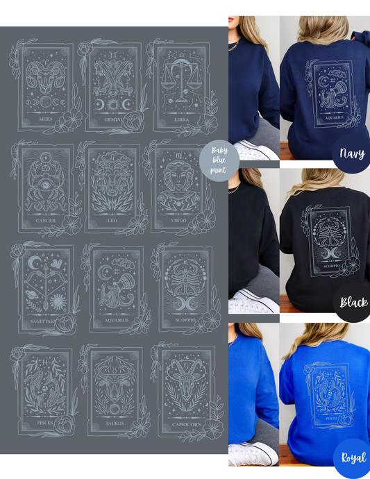 BLACK - Zodiac Crewneck Sweatshirt