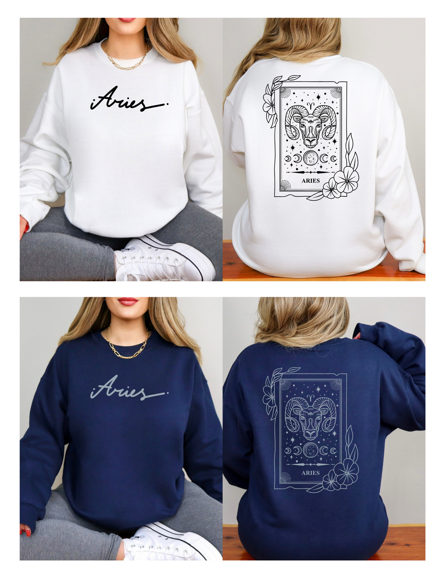 NAVY - Zodiac Crewneck Sweatshirt